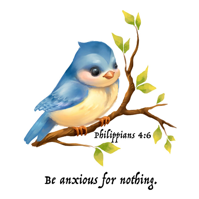 Philippians 4:6 Bible Verse Scripture 100% Cotton Fabric Panel Block AB3013