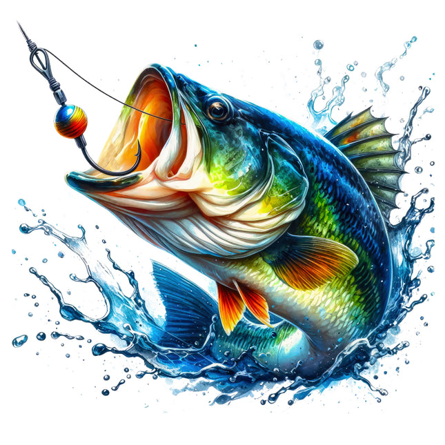 leaping fish quilt panel