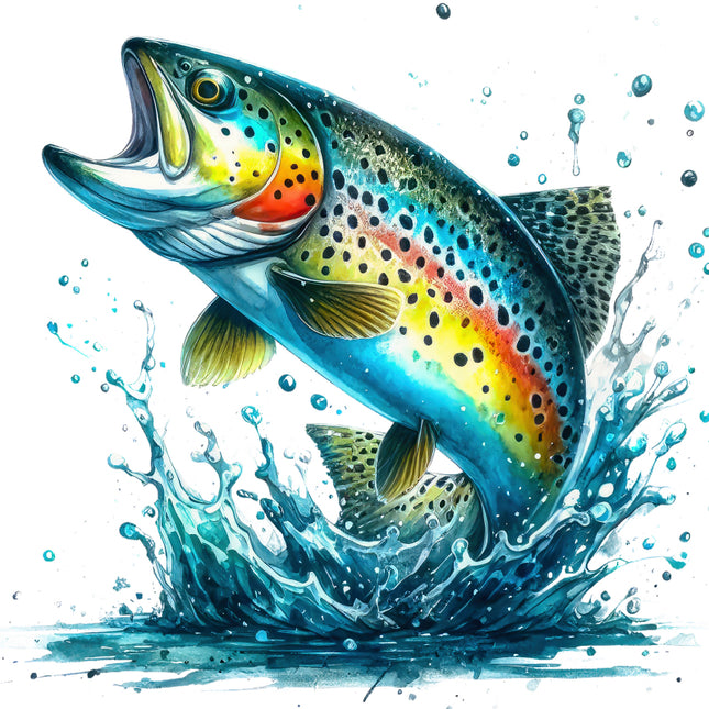 leaping fish quilt panel