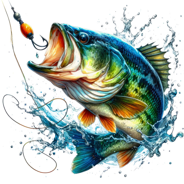 leaping fish quilt panel