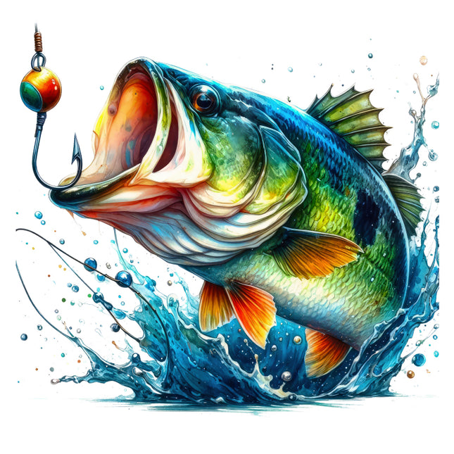 leaping fish quilt panel