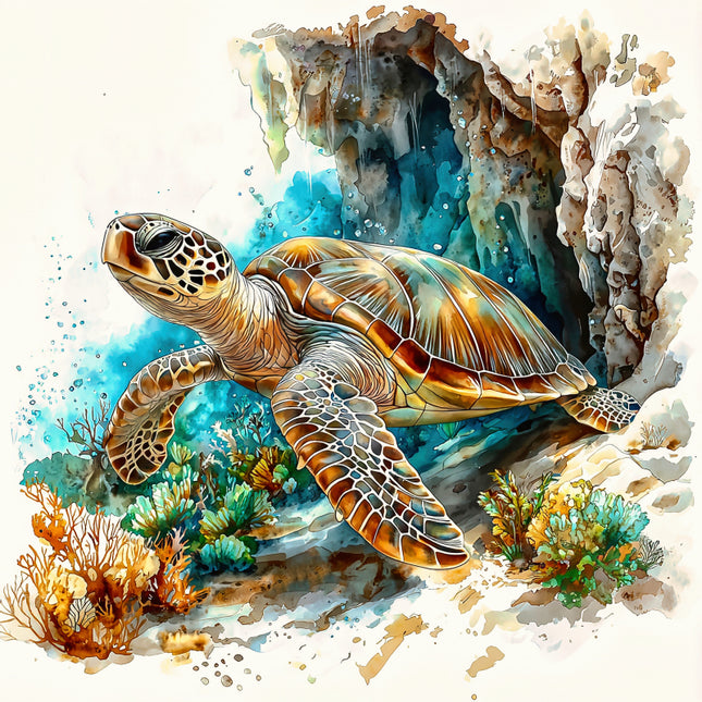 sea turtle fabric panel