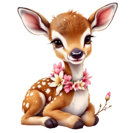 Deer Fawn 100% Cotton Fabric Panel Block AB998