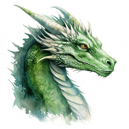 green dragon fabric panel