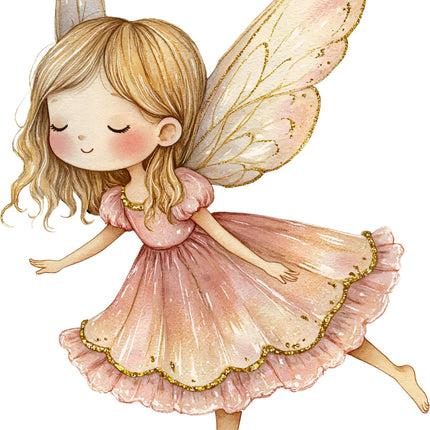 Fairy 100% Cotton Fabric Panel Block AC1370