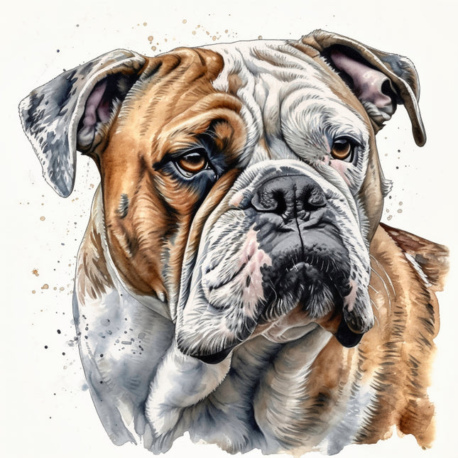 bulldog quilt panel