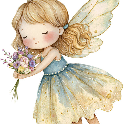 Fairy 100% Cotton Fabric Panel Block AC1540