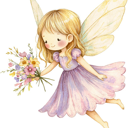 Fairy 100% Cotton Fabric Panel Block AC1640