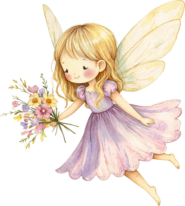 Fairy 100% Cotton Fabric Panel Block AC1640