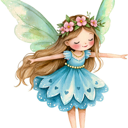 Fairy 100% Cotton Fabric Panel Block AC1670