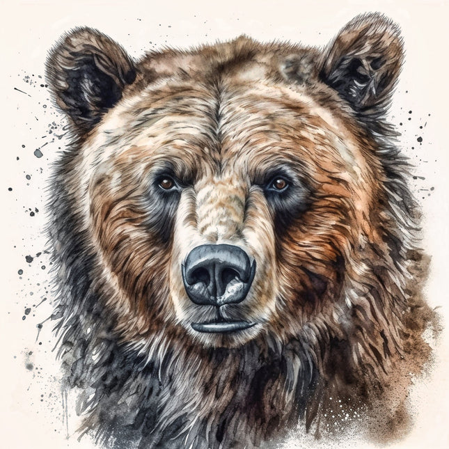 bear's face fabric panel