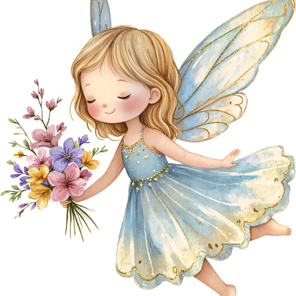 Fairy 100% Cotton Fabric Panel Block AC1810