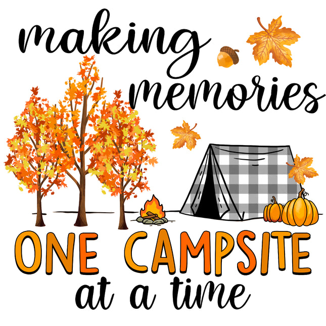 Camping 100% Cotton Fabric Panel Block AC227