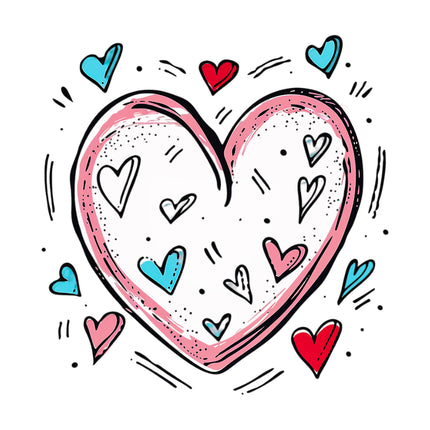 Hearts 100% Cotton Fabric Panel Block AC99