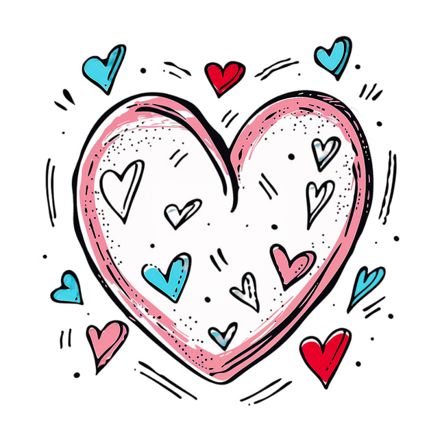 Hearts 100% Cotton Fabric Panel Block AC99