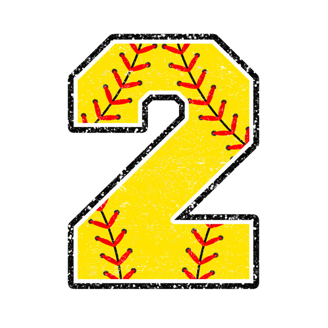 softball number 2 fabric panel