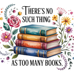 Stack of books fabric panel