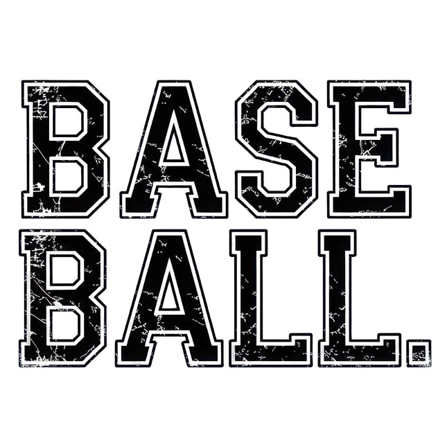 Black 'BASEBALL' text fabric panel