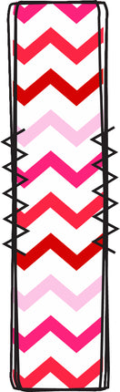 Letter I quilt fabric block