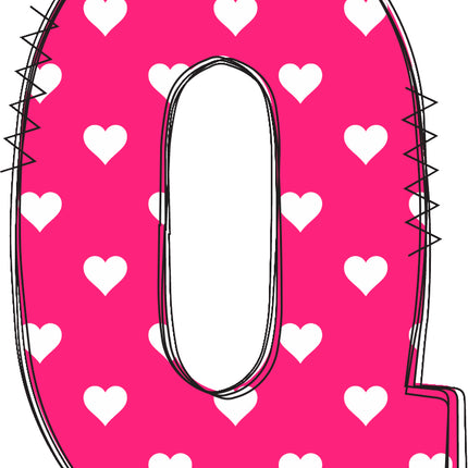 letter o pink quilt block