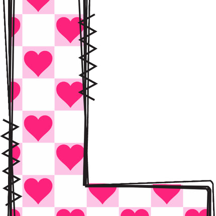 initial L quilt panel