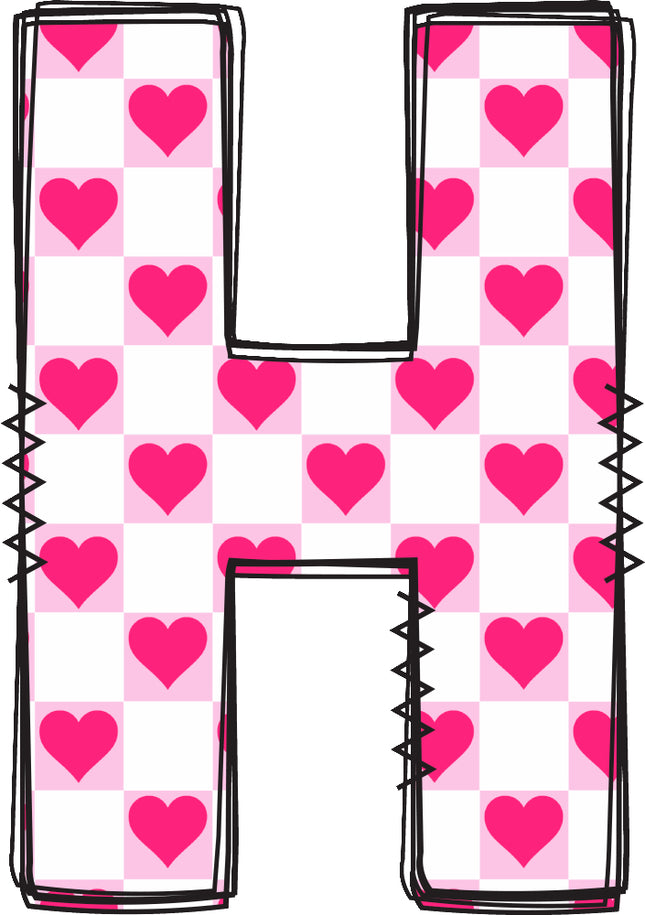 initial H quilt panel