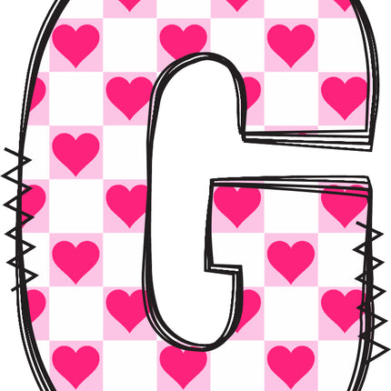 initial G quilt panel