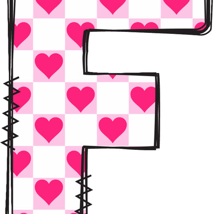 initial F quilt panel