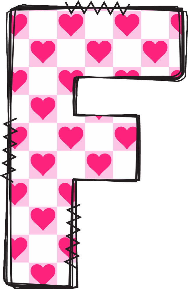 initial F quilt panel