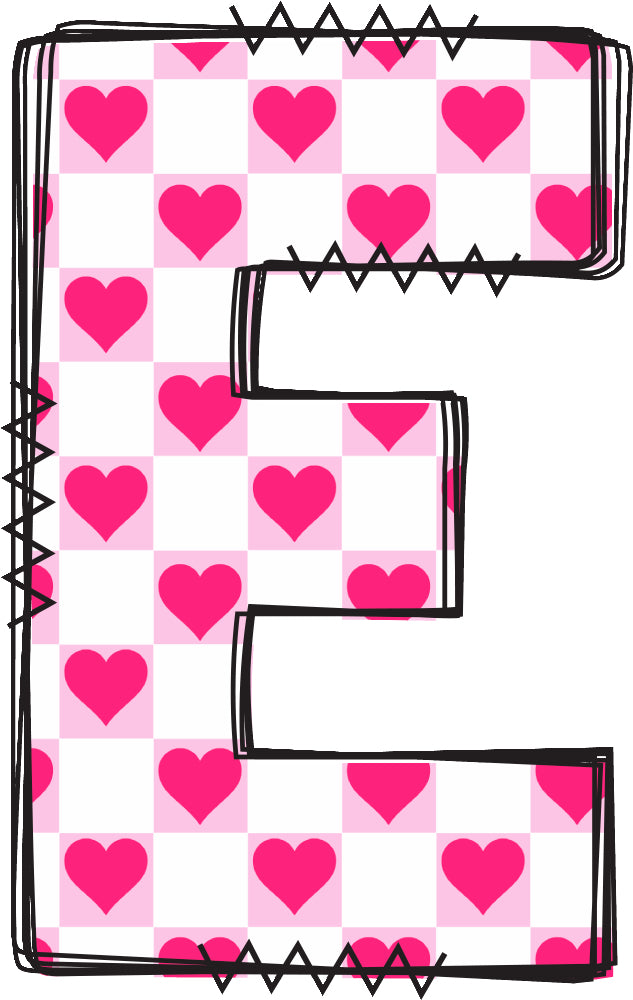 initial E quilt panel