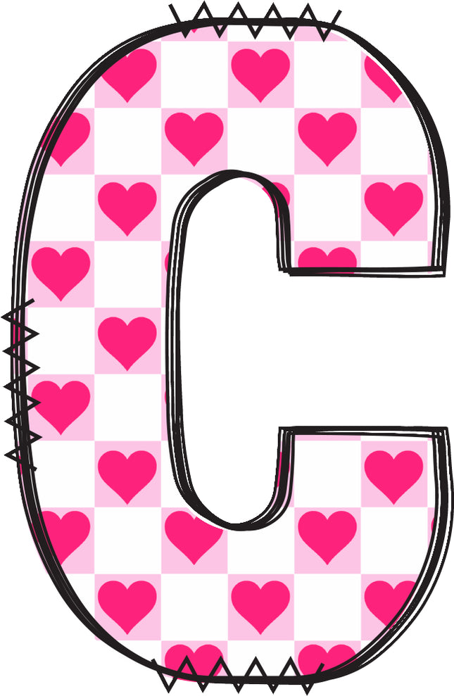 initial C quilt panel