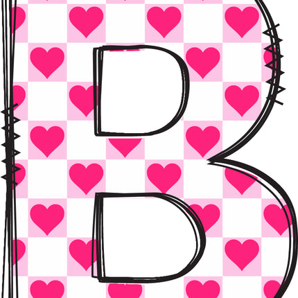 initial B quilt panel