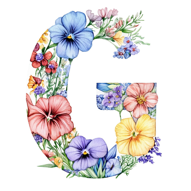 floral G quilt block