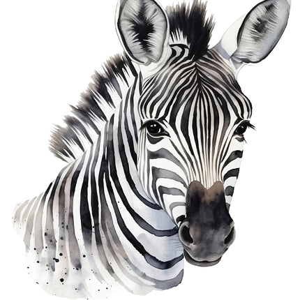 Black and white zebra fabric panel