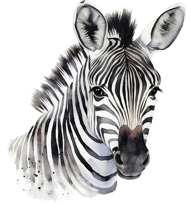 Black and white zebra fabric panel