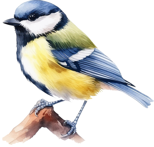 Colorful bird fabric panel