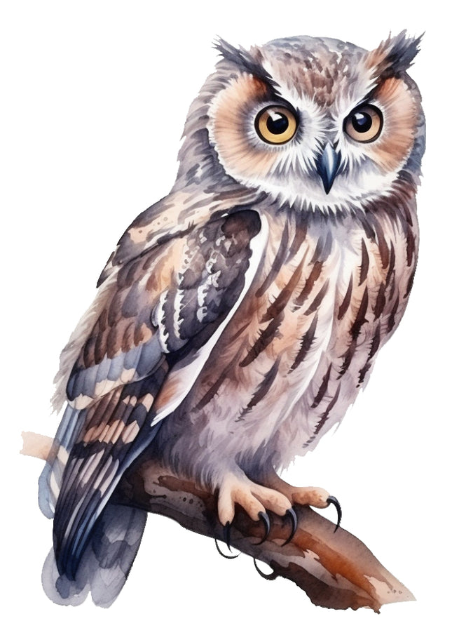 Colorful owl fabric panel