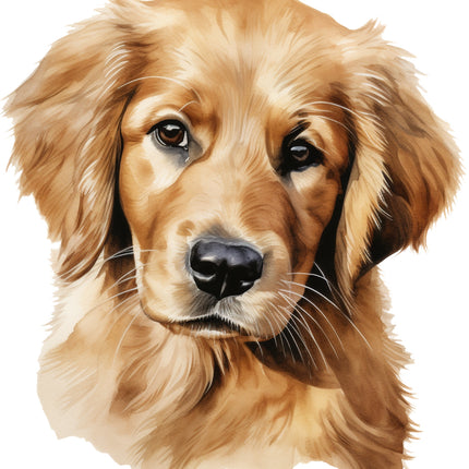 golden retriever puppy fabric panel