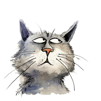 cat's face with expression fabric panel