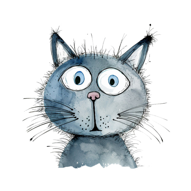 cat with expression fabric panel