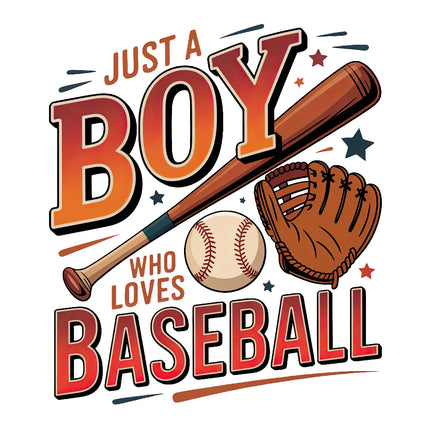 Just a Boy Who Loves Baseball fabric panel