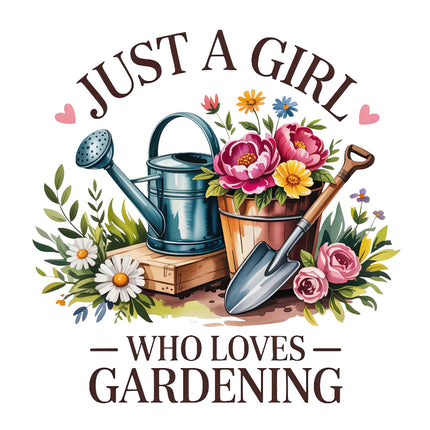 just a girl who loves to garden fabric panel