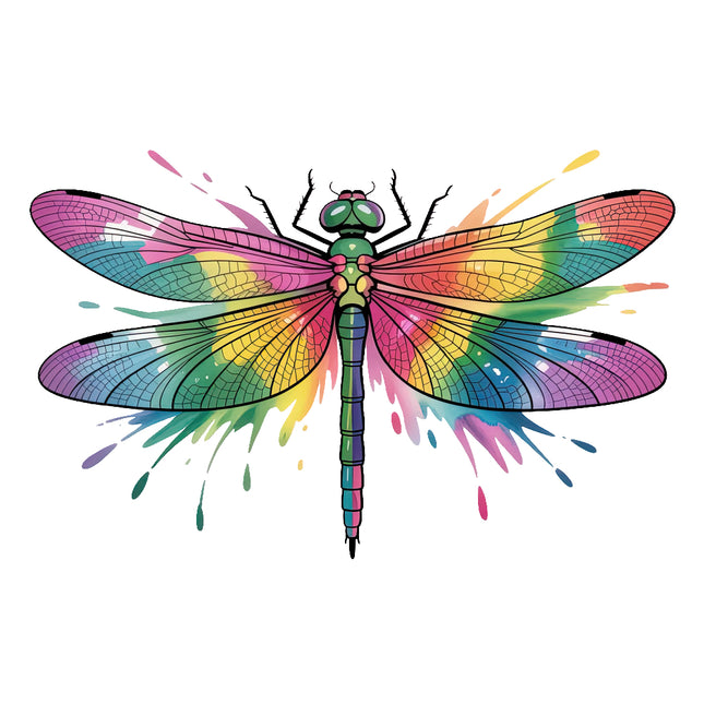 Colorful dragonfly fabric panel