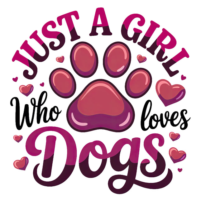 just a girl who loves dogs fabric panel