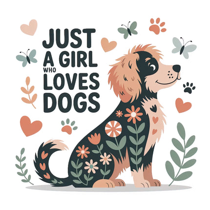 just a girl who loves dogs fabric panel