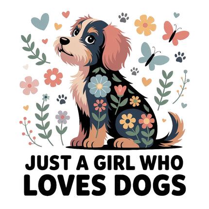 just a girl who loves dogs fabric panel
