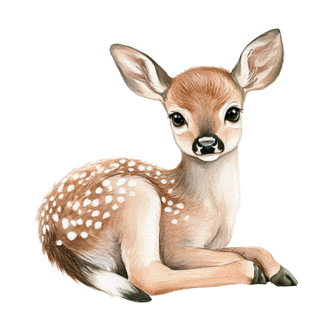 baby deer fabric panel