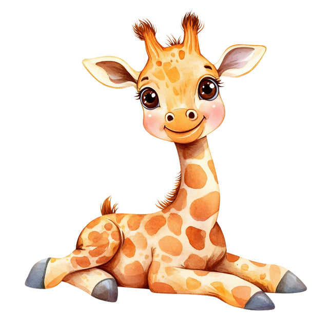 Cartoon giraffe quilt block