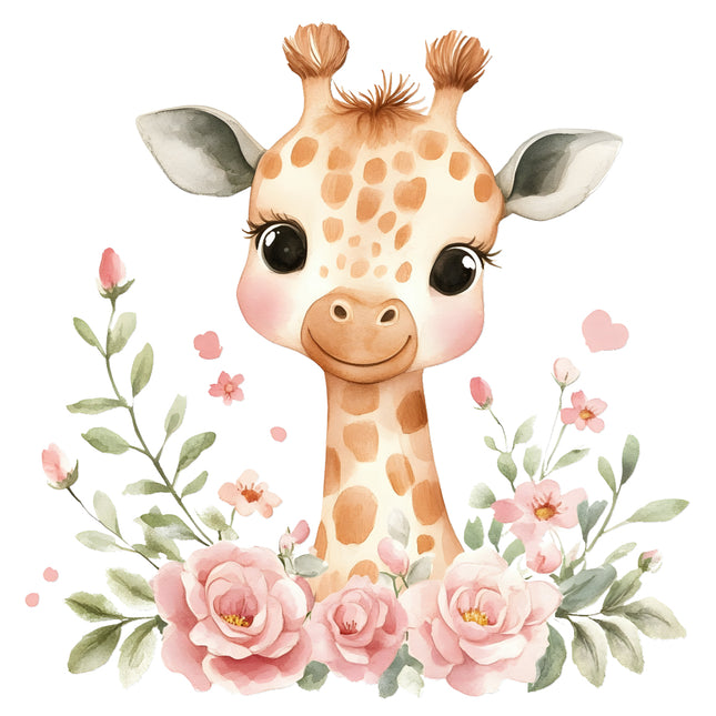 boho giraffe quilt panel