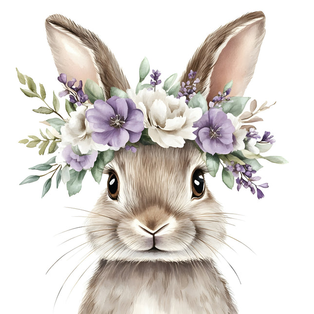 boho bunny fabric panel